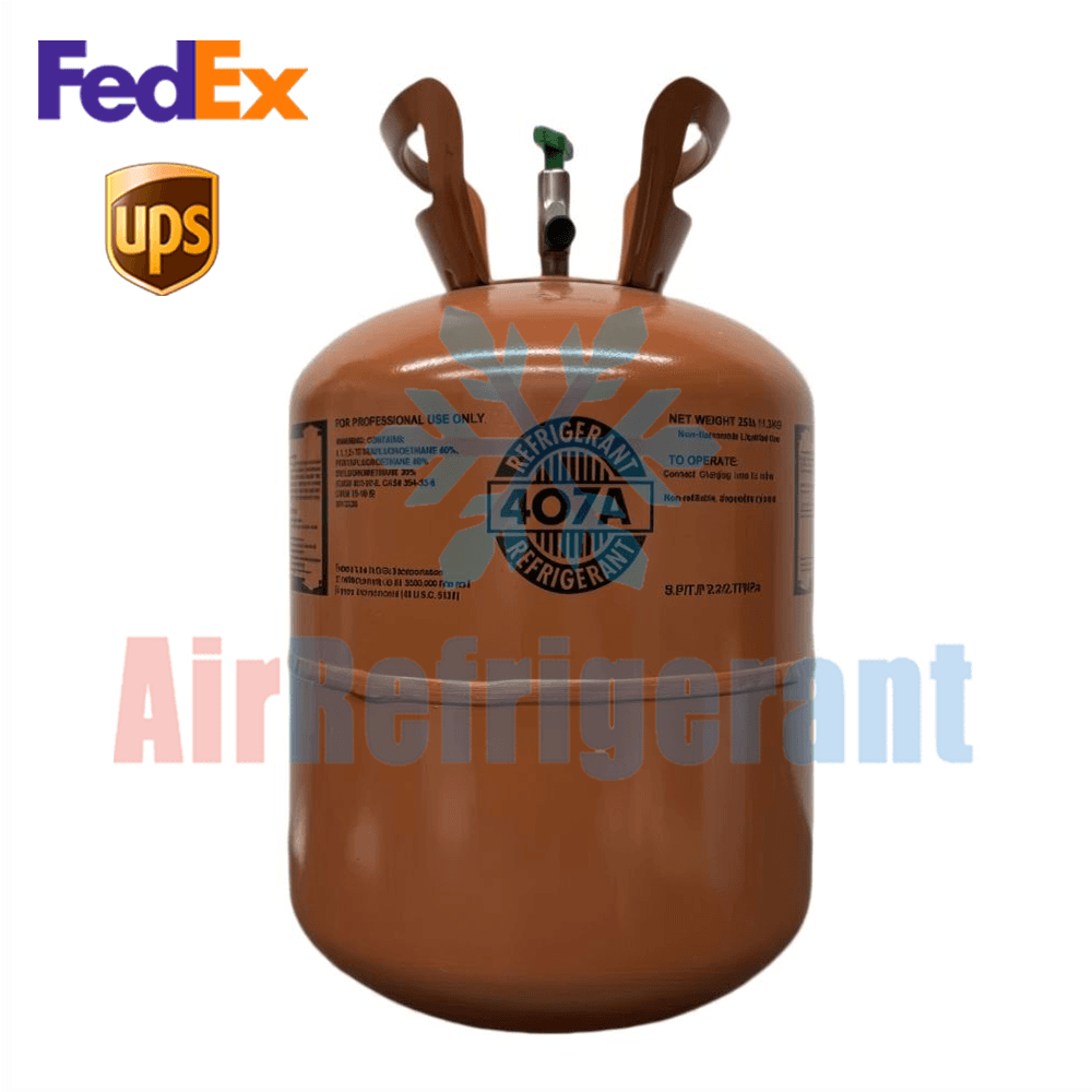R407A Refrigerant 25lb (11.3kg) — For Commercial Refrigeration Systems, Easy to Use