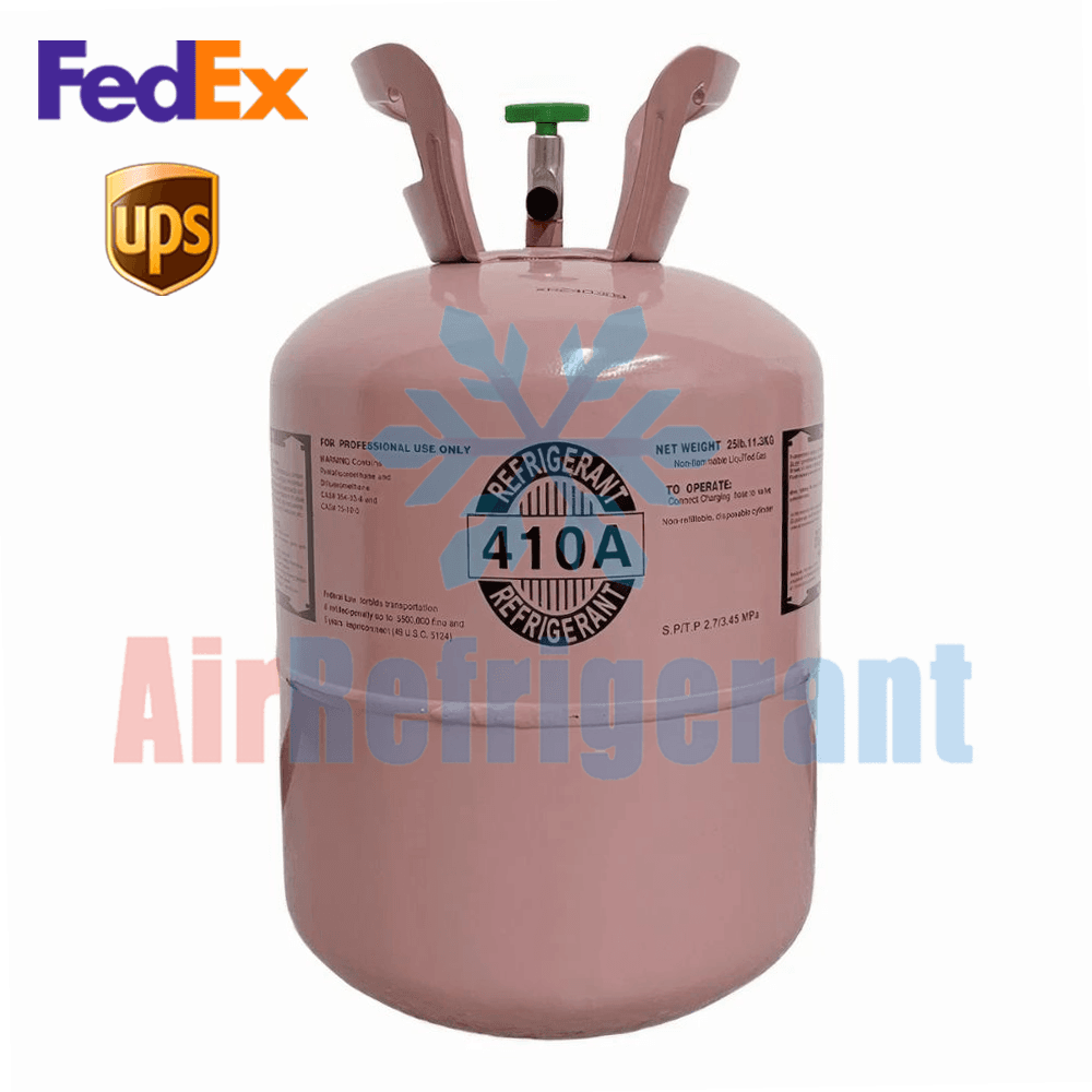 R410A Refrigerant 25lb (11.3kg) — For Home Air Conditioners & Heat Pumps, Easy to Use